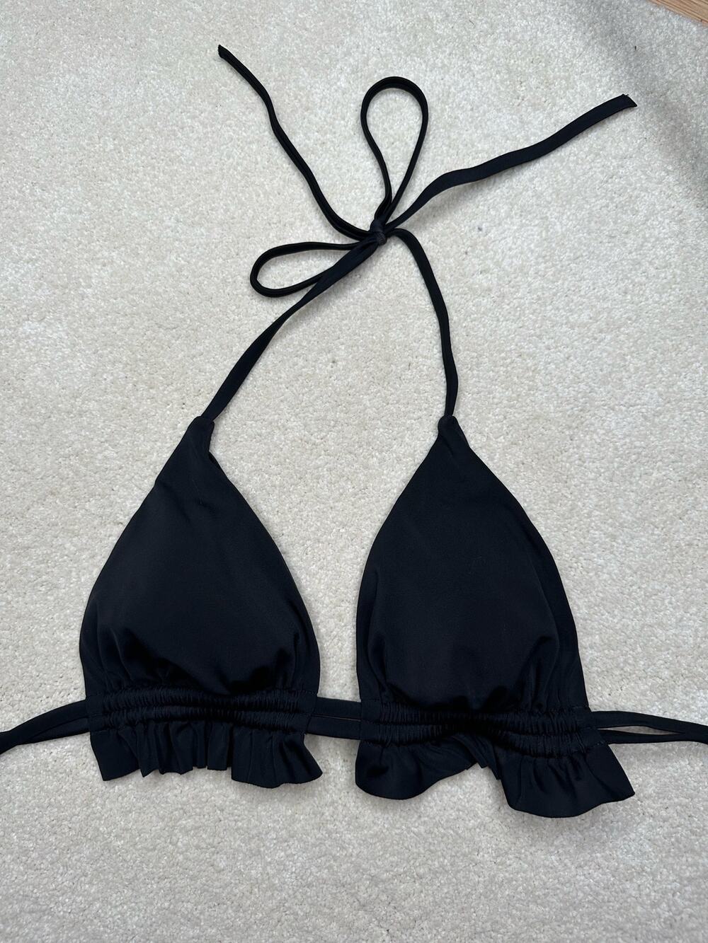Target: Black Ruffle Bikini Top